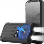 Solar Power Bank: 20000mAh Portable Charger with Wireless & Built