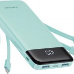 Charmast Slim 10000mAh Travel Portable Charger with Built