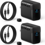 Anker 45W USB C Charger Block, PPS Fast Charger with USB-C Cable for iPhone 17/16 and More Series, iPad, Galaxy S24 Ultra (2-Pack 5 ft Cable Included)
